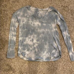 American Eagle Ribbed long sleeve tie-dye